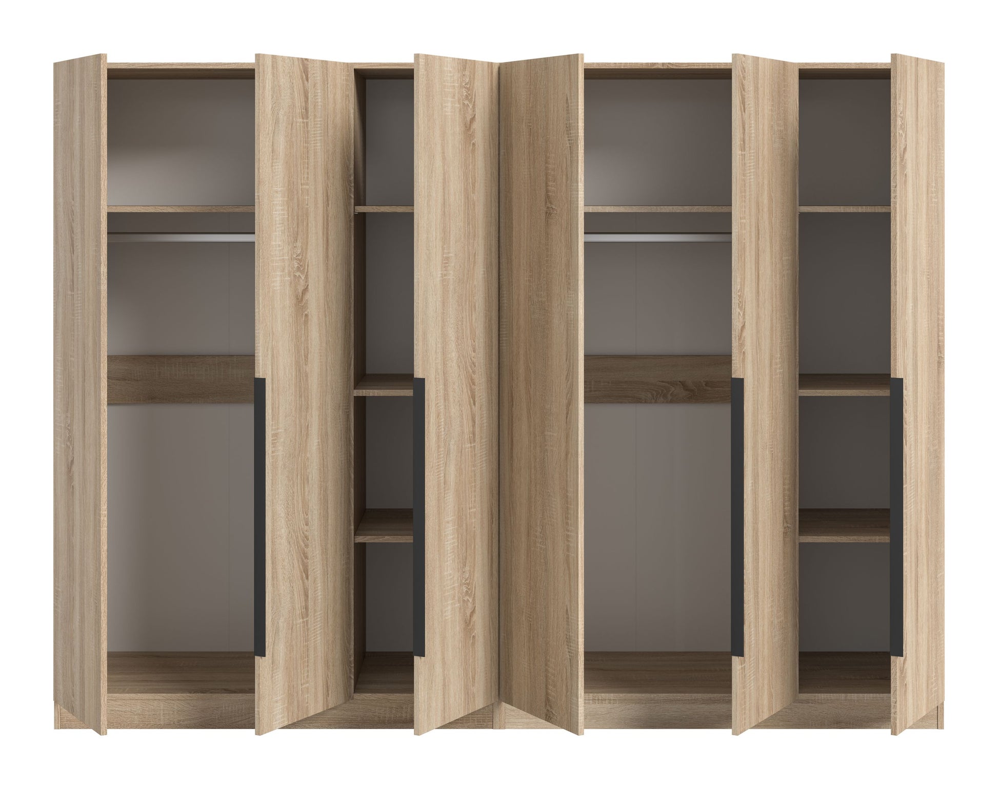 Homes & Jones Kleiderschrank 2-tlg. in Holzoptik, innen mit Regalböden und Fächern
