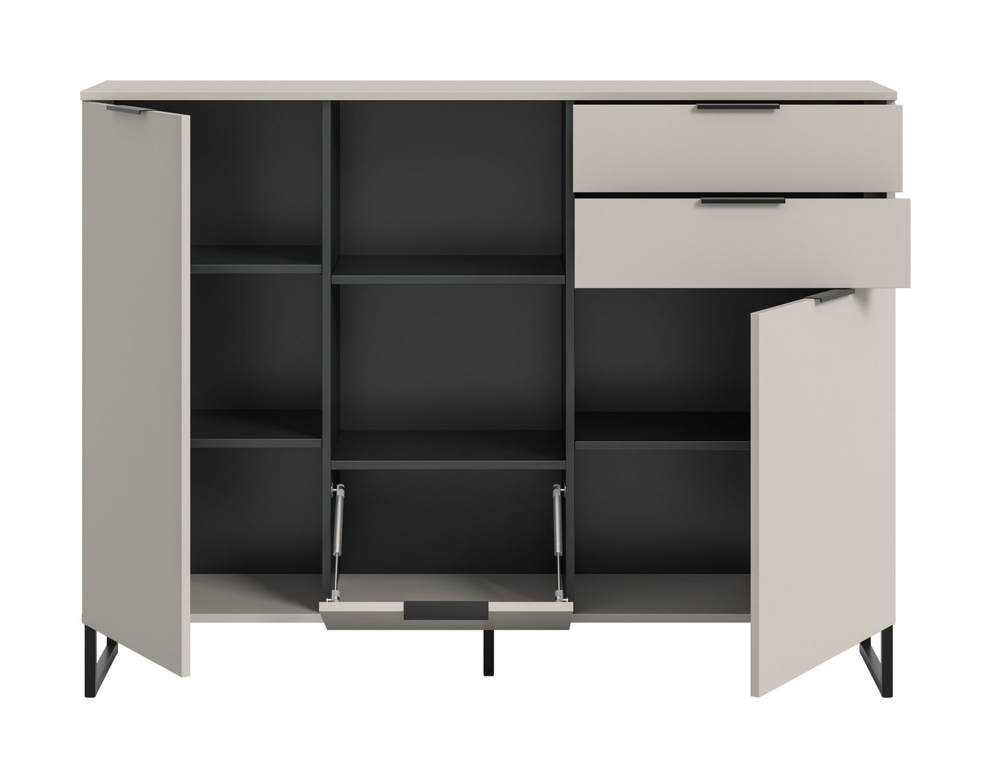 Homes & Jones Highboard 150 cm breit modern, Wohnzimmerschrank in Kaschmirfarben