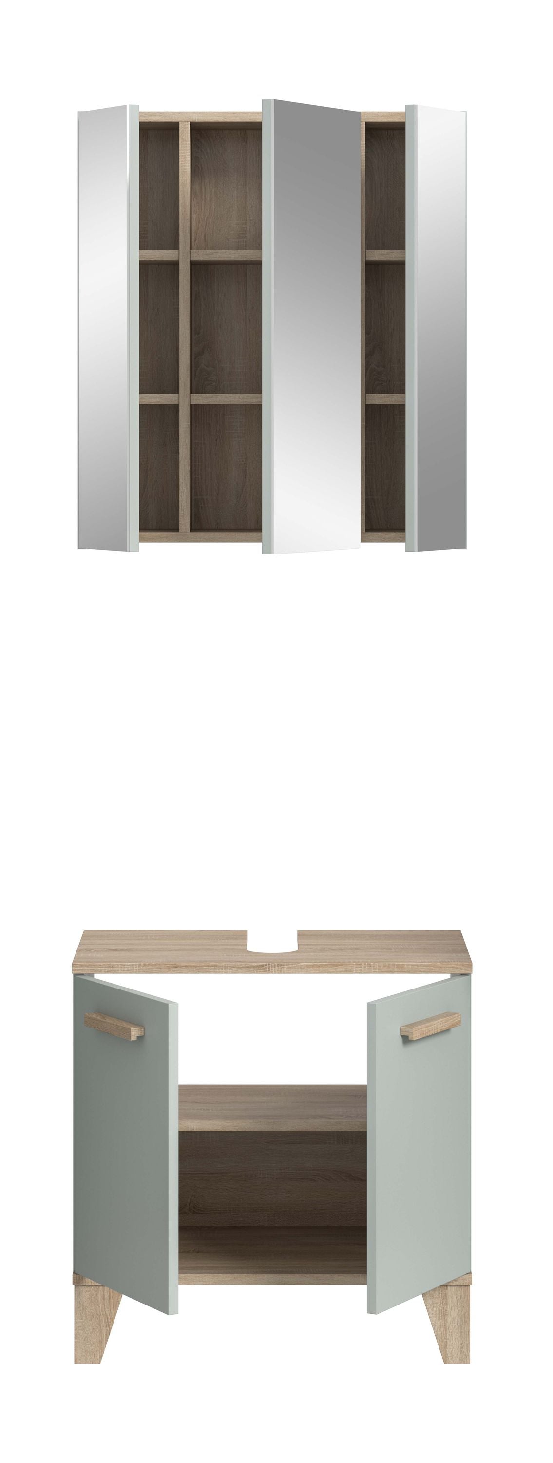 Ensemble de salle de bain STAR (l/h/p : env. 60/190/34 cm) vert clair/vert clair