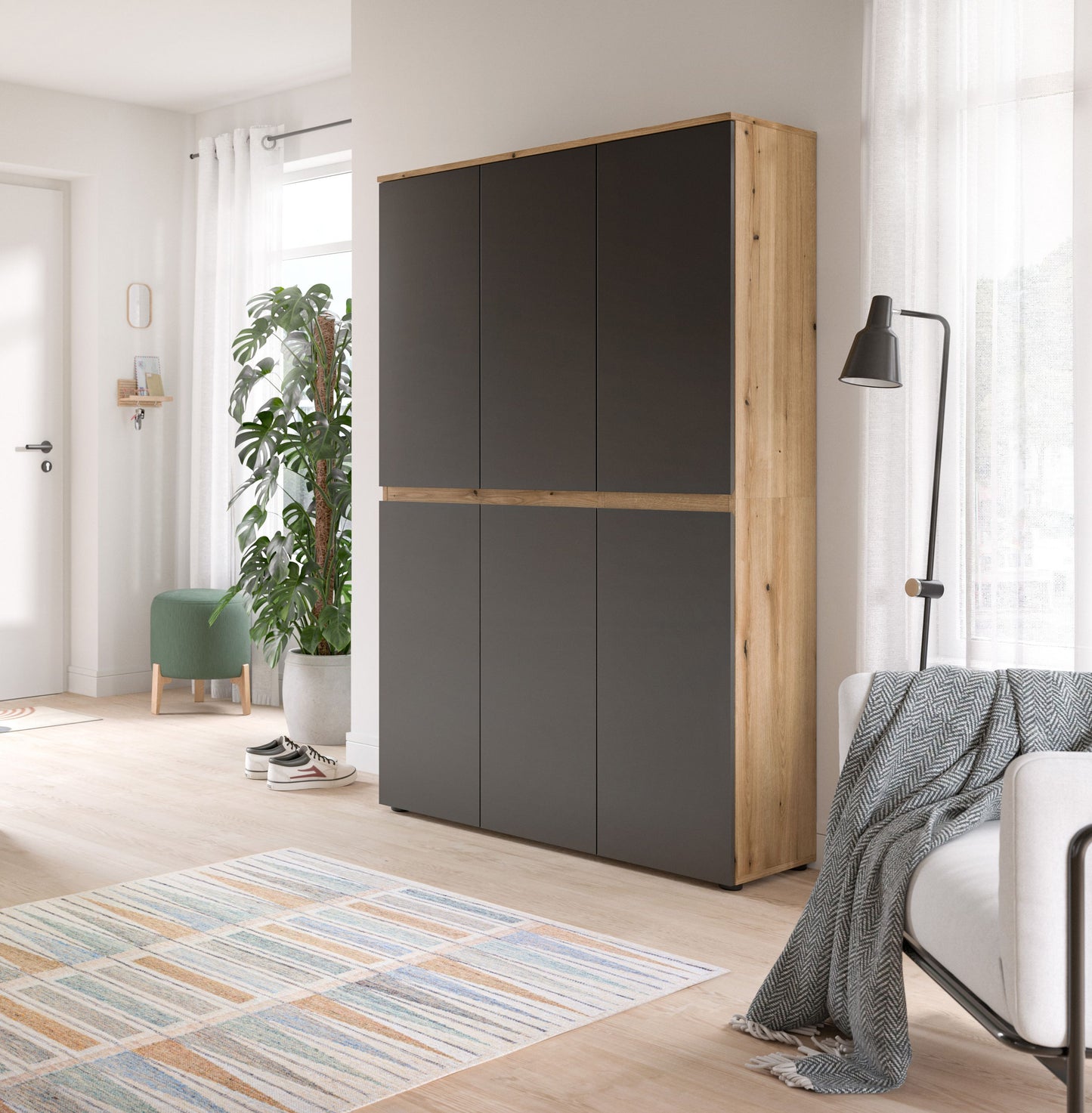 Homes & Jones Universalschrank 105 cm breit,  Mehrzweckschrank, Garderobe, Diele