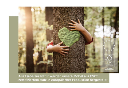 FSC-Siegel für zertifiziertes Holz, Nachhaltigkeits-Statement auf Produktseite
