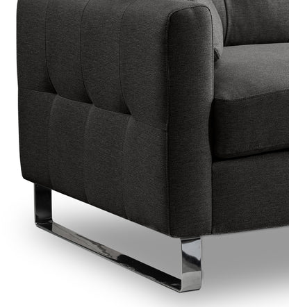 Fauteuil Hera – Fauteuil rembourré moderne avec revêtement en tissu plat