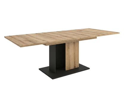 Molina Esstisch  (B/H/T: 150x76x90 cm) in Evoke Oak Nachbildung und Basalt grau