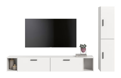 Homes & Jones Wohnwand 2-tlg. TV Möbel Modular Lowboard, Wohnzimmerschrank