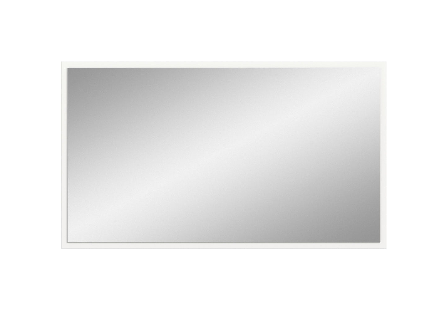 Miroir VAGA (L/H/P : env. 83/48/2 cm) en blanc/blanc