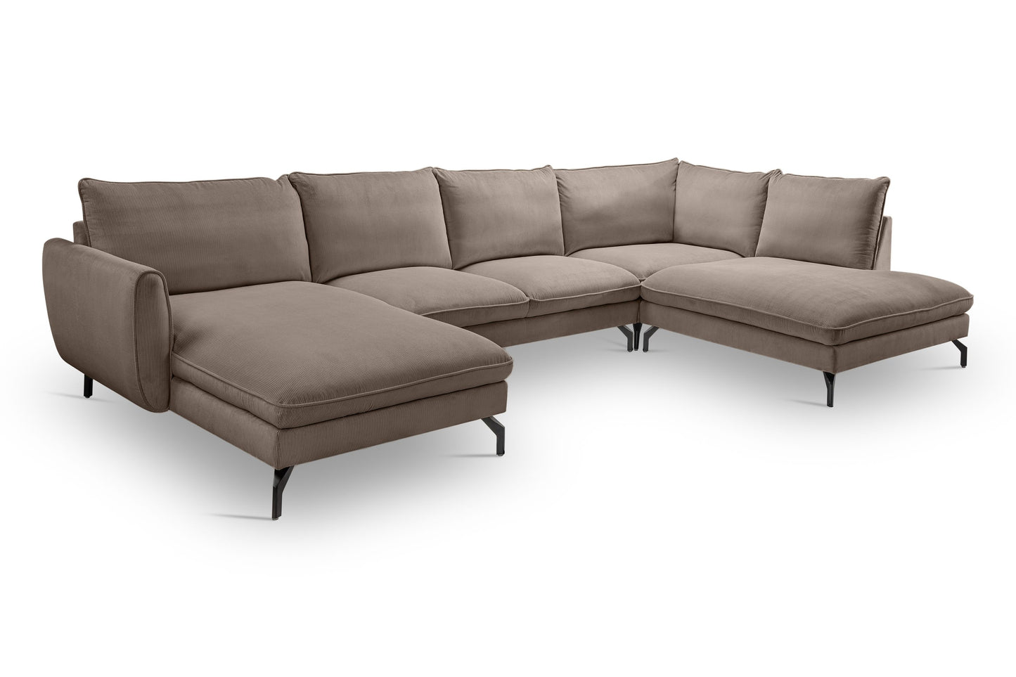 Homes & Jones Ecksofa Wohnlandschaft mit Webstoff-Bezug, Sofa in U-Form