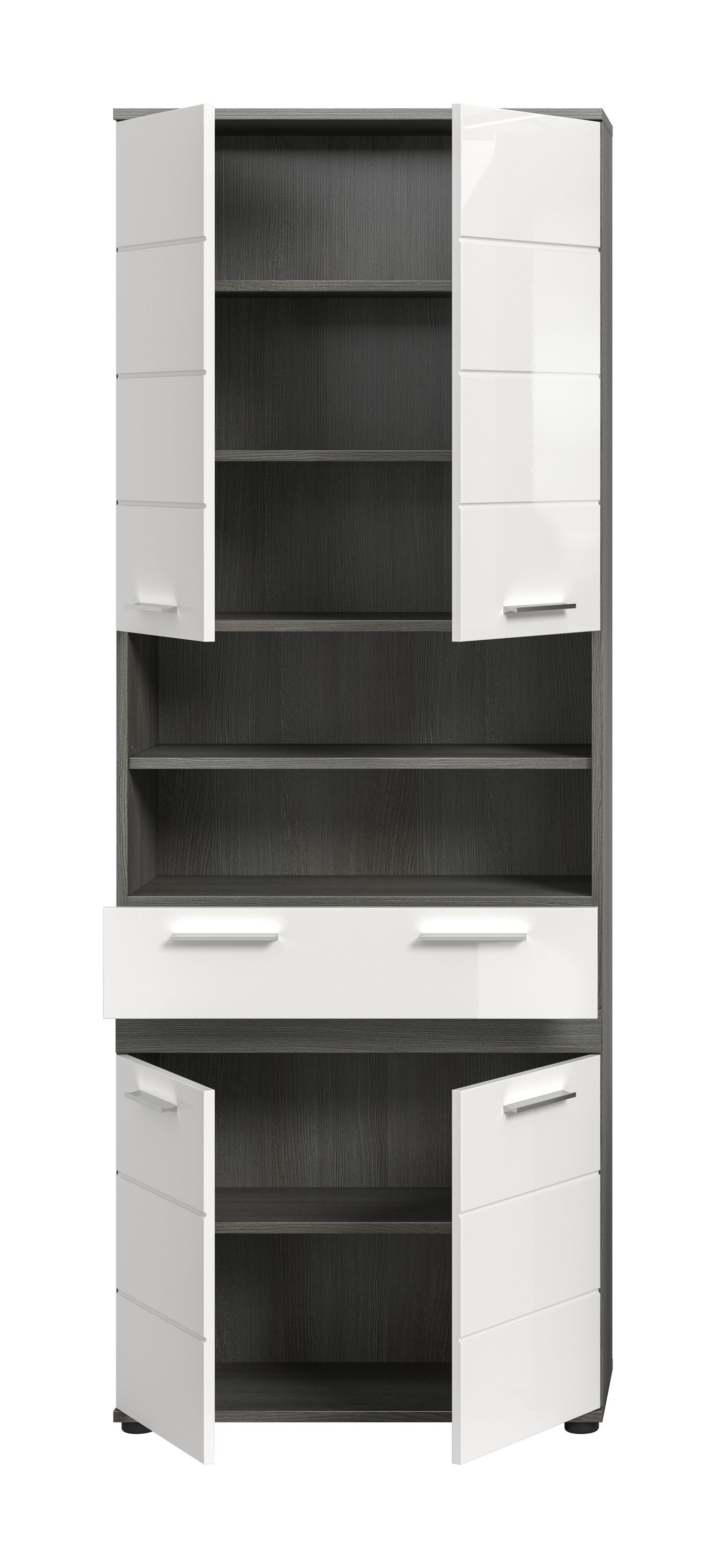 Blake Hochschrank (B/H/T: 70x191x31 cm) in Salbei und Artisan Eiche Nachbildung