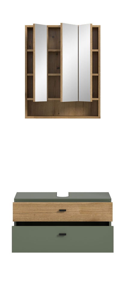 Homes & Jones Badmöbelset 3-tlg. Badmöbelset mit Badspiegelschrank, Badmöbel