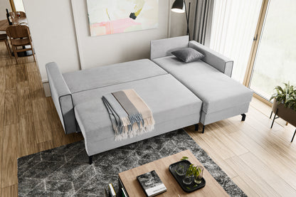 Canapé-lit Marti – Canapé moderne en velours côtelé avec fonction couchage