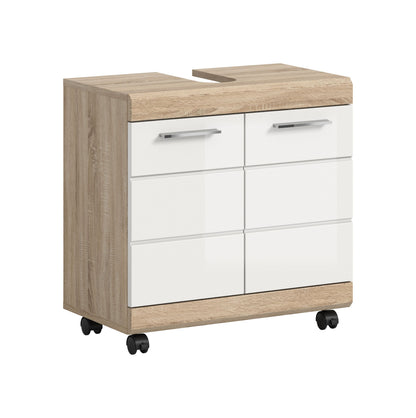 Homes & Jones Waschbeckenunterschrank auf Rollen, Schrank easy to handle