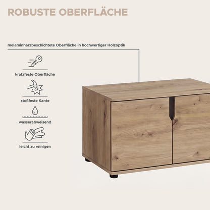 Keno Sitzbank (B/H/T: 80x44x37 cm) in Artisan Eiche Nachbildung