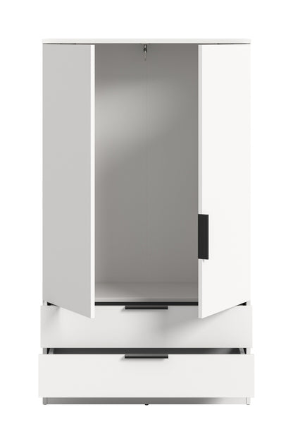 Armoire à linge COPENHAGUE (l/H/P : env. 80/140/37 cm) en anthracite/anthracite