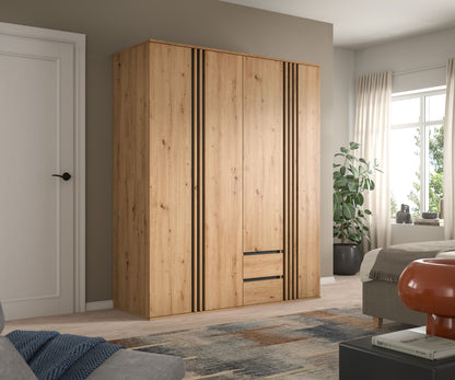 Homes & Jones Kleiderschrank 2-tlg., Schlafzimmerschrank 2x je 80 cm breit, 160 cm