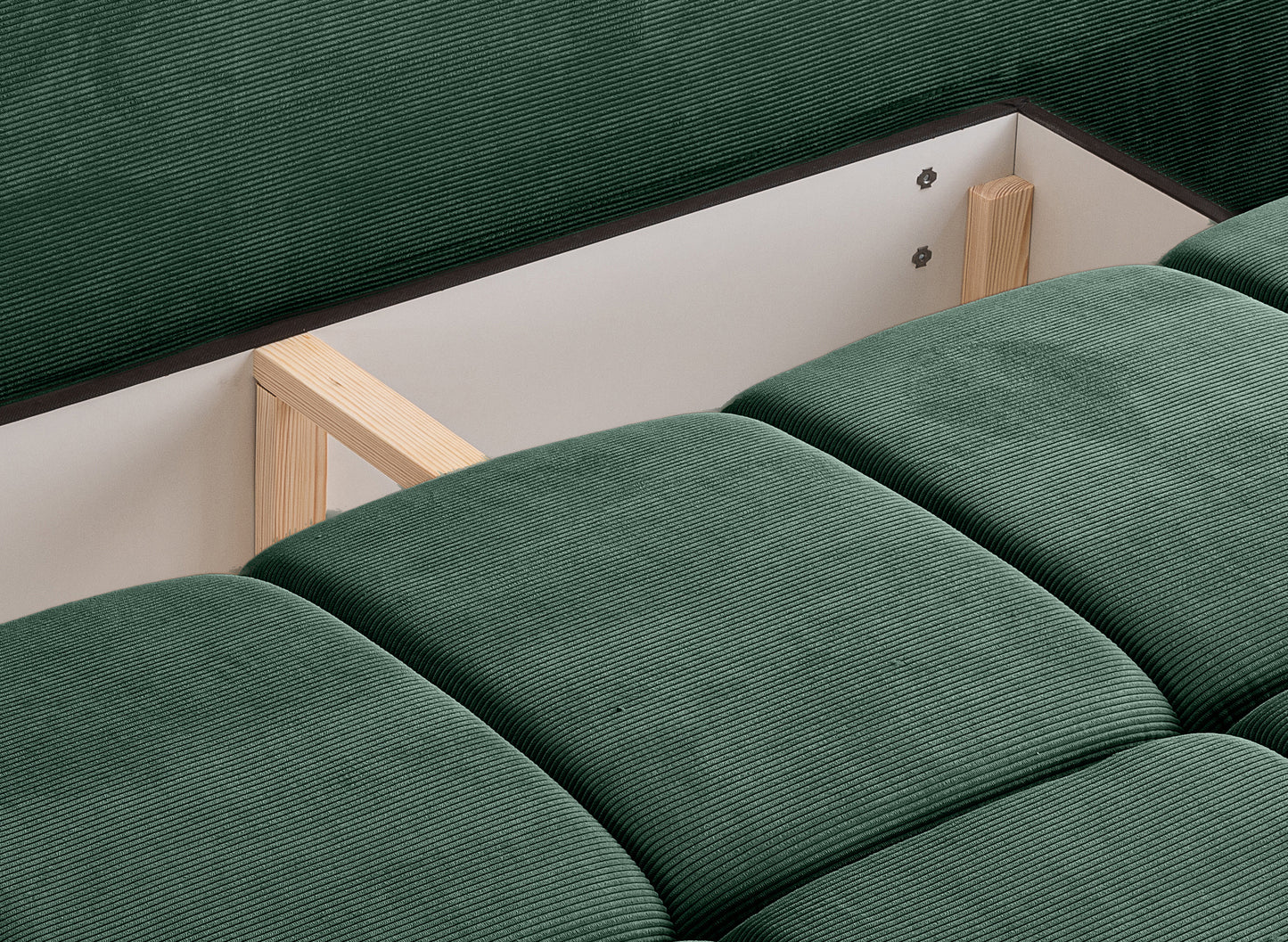 Canapé convertible Lauder – Canapé tendance en velours côtelé avec fonction couchage