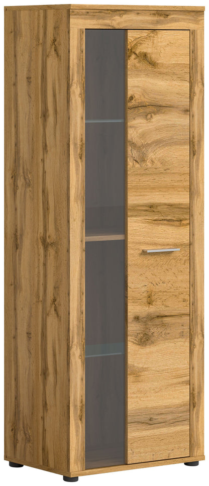 Homes & Jones Vitrinenschrank 60 cm breit, Wohnzimmerschrank, Wohnmöbel