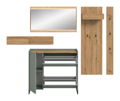 Ensemble d'entrée DRIVE (L/H/P : env. 236/192/32 cm) en sauge/sauge