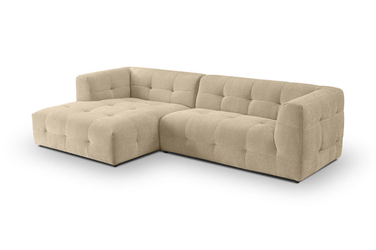 Sofa Tenso  – Stilvolles Eck-Polstersofa – Kaltschaum-Polsterung & weicher Flachgewebe-Bezug