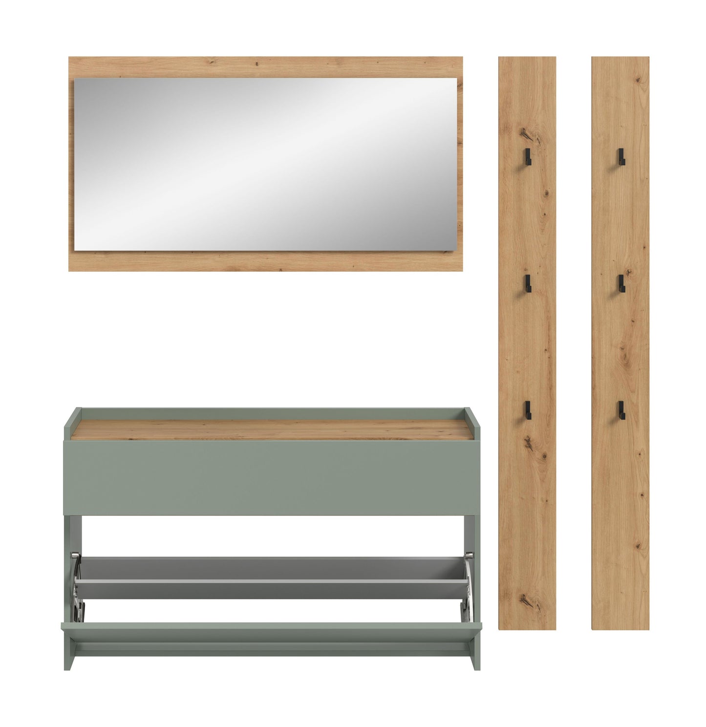 Ensemble de meubles d'entrée DRIVE (L/H/P : env. 172/192/32 cm) en Salbei/Salbei