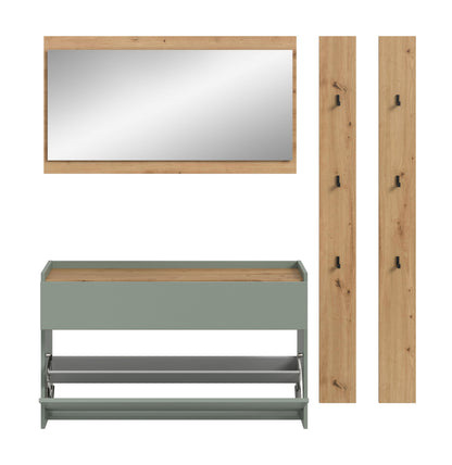Ensemble de meubles d'entrée DRIVE (L/H/P : env. 172/192/32 cm) en Salbei/Salbei