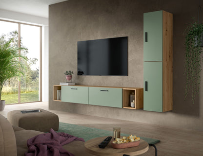 Homes & Jones Wohnwand 2-tlg. TV Möbel Modular Lowboard, Wohnzimmerschrank