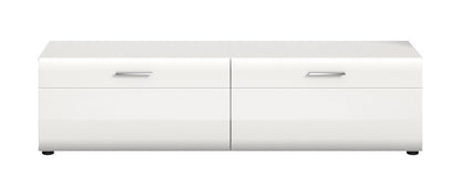 Meuble TV ICE (L/H/P : env. 160/41/40 cm) en blanc/blanc brillant