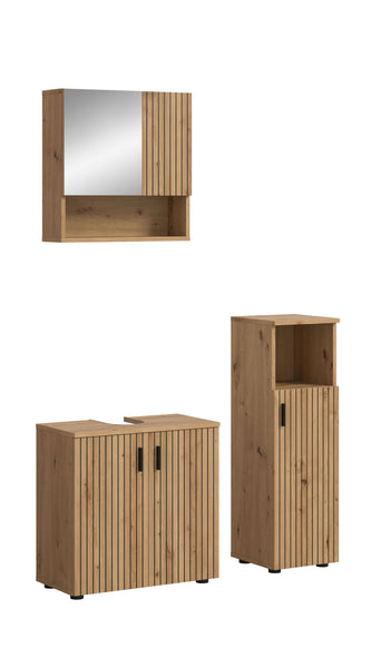 Ensemble de salle de bain MONE (l/h/p : environ 105/192/30 cm) en cachemire/cachemire