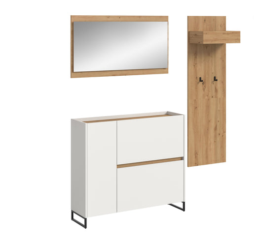 Ensemble de meubles d'entrée DRIVE (L/H/P : env. 175/192/32 cm) en sauge/sauge