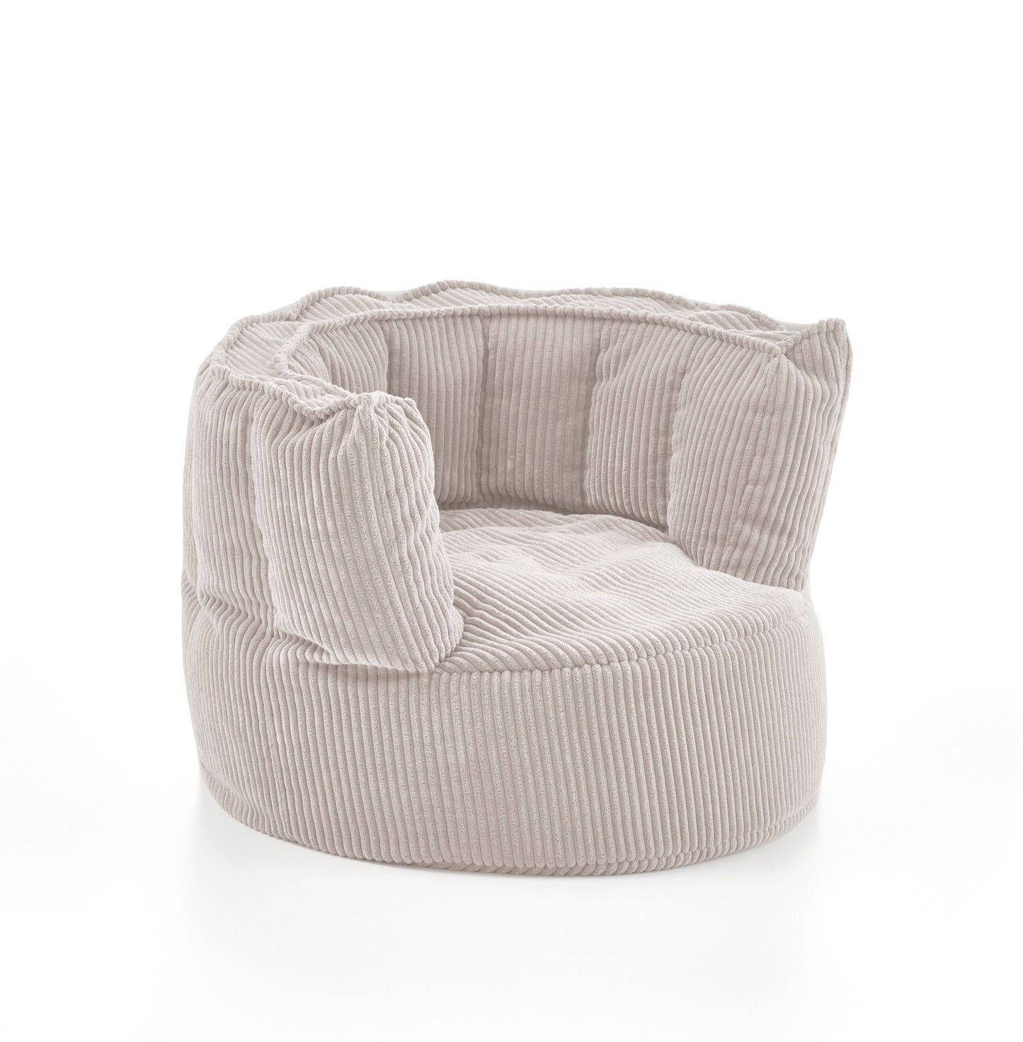 Pouf Snuggle Kids – Fauteuil confortable en velours côtelé avec dossier