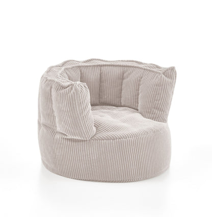 Pouf Snuggle Kids – Fauteuil confortable en velours côtelé avec dossier