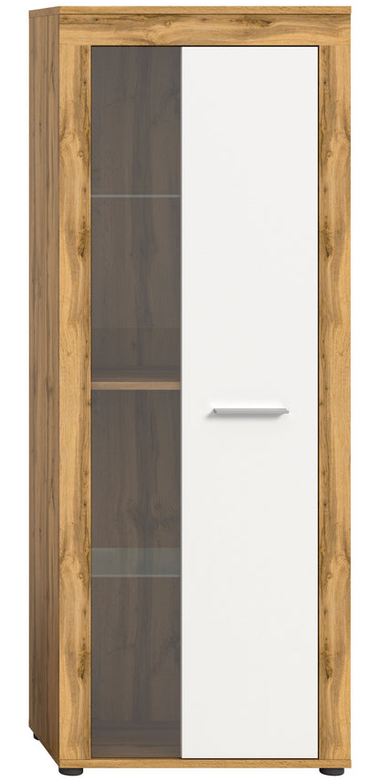 Homes & Jones Vitrinenschrank 60 cm breit, Wohnzimmerschrank, Wohnmöbel