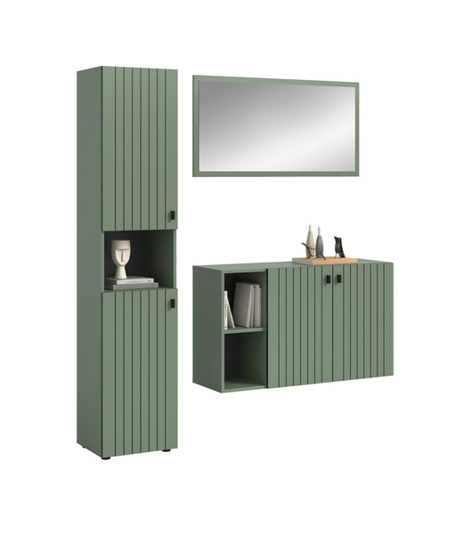 Garderoben-Set STATION (B/H/T: ca. 161/192/37 cm) in Smoke Green/Smoke Green