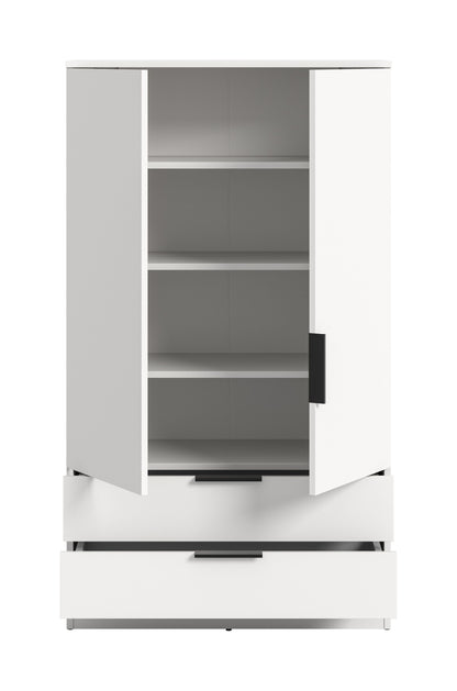 Homes & Jones Kleiderschrank 80 cm, Jugendzimmerschrank mit Schubladen
