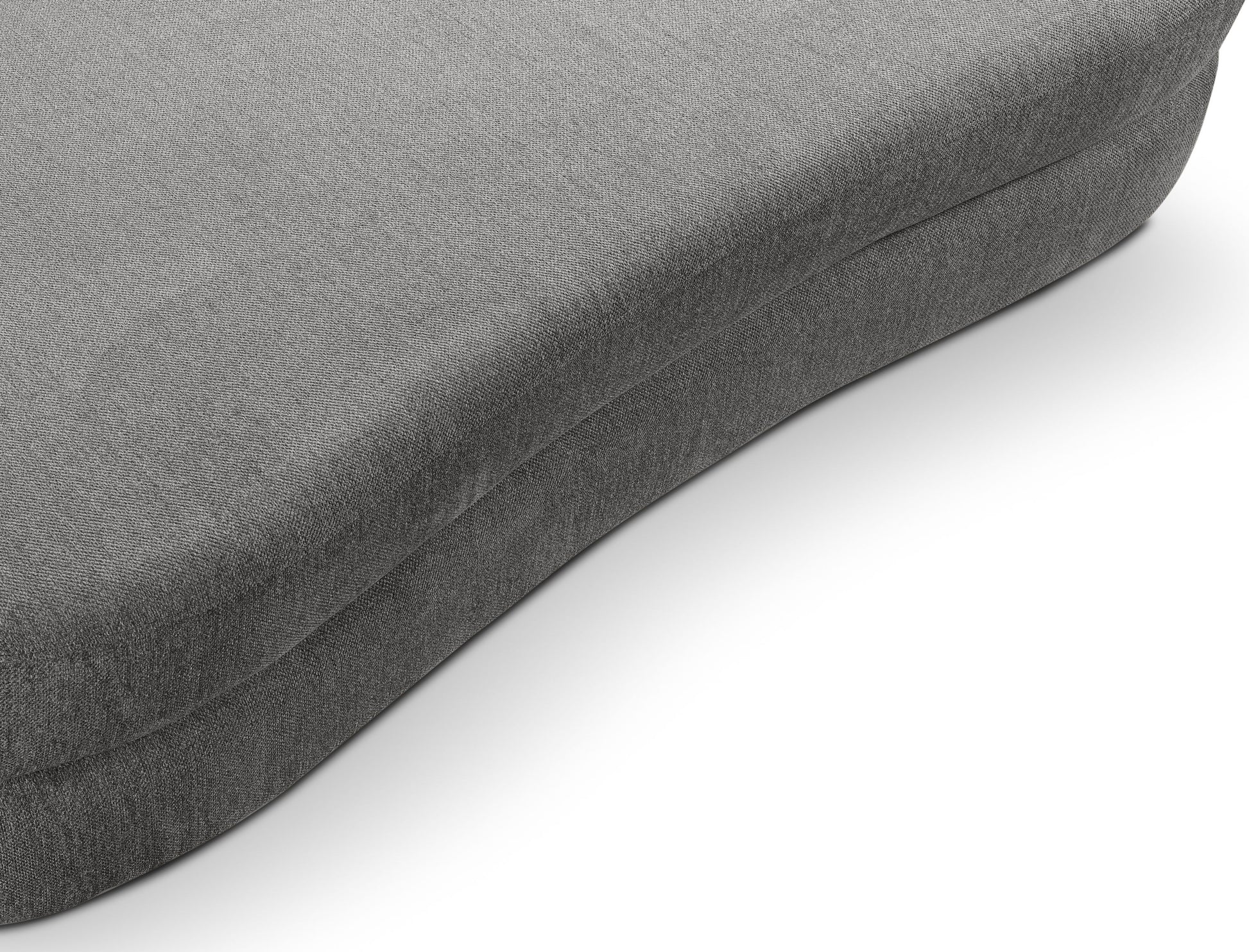 Schlafsofa-Polsteransicht mit gewebtem Stoff in dunklem Grau