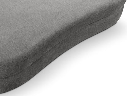 Schlafsofa-Polsteransicht mit gewebtem Stoff in dunklem Grau