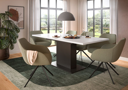 Homes & Jones Esstisch 150x76x90 cm, Esszimmertisch-Tisch mit Säulen Gestell