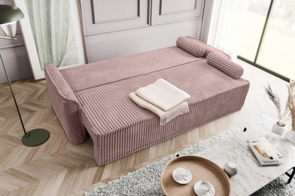 Canapé-lit Grubs – Canapé moderne en velours côtelé avec fonction couchage