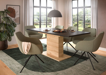 Homes & Jones Esstisch 150x76x90 cm, Esszimmertisch-Tisch mit Säulen Gestell