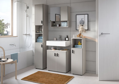 MONE bathroom set (W/H/D: approx. 105/192/30 cm) in cashmere/cashmere