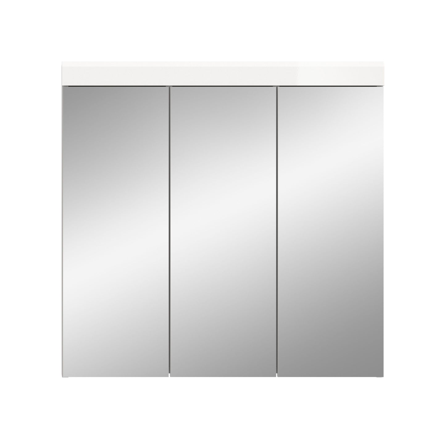 Scout Spiegelschrank  (B/H/T: 80x79x18 cm) in Spiegelglas und Weiß