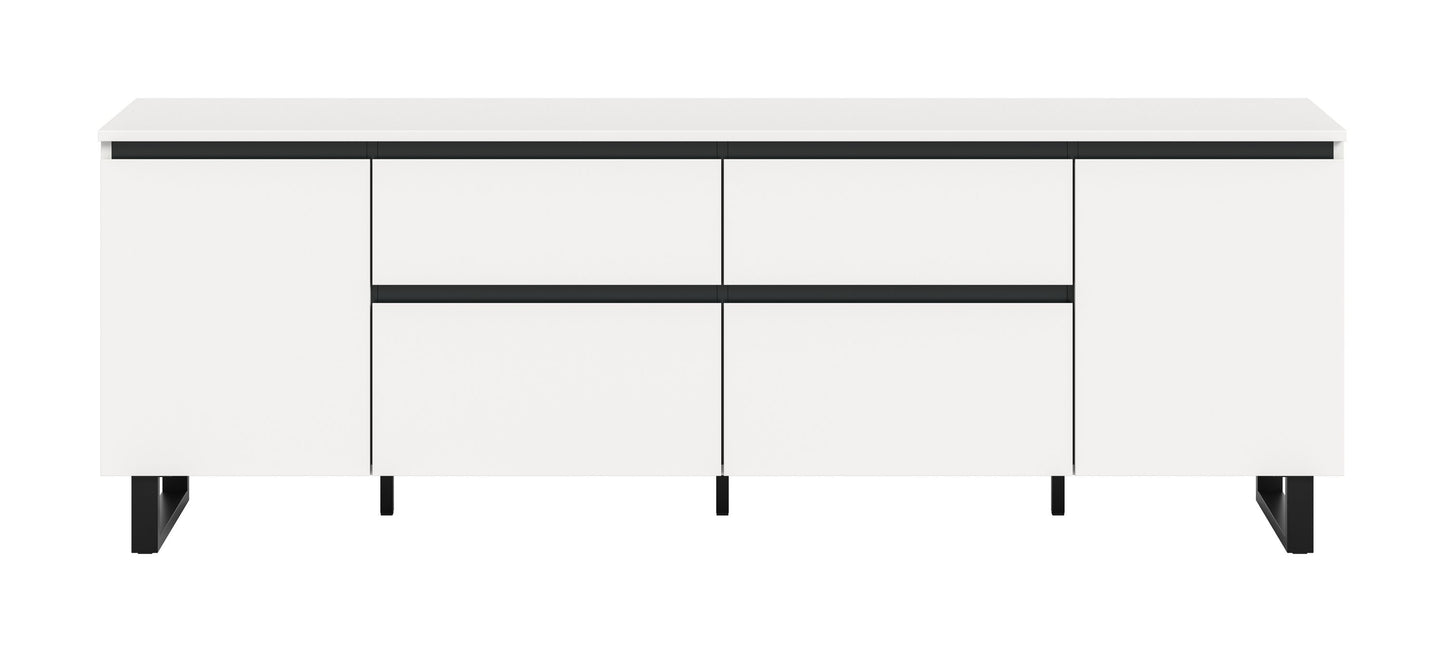 Meuble bas TV TOMASA (L/H/P : env. 188/65/36 cm) en imitation chêne Evoke/imitation chêne Evoke