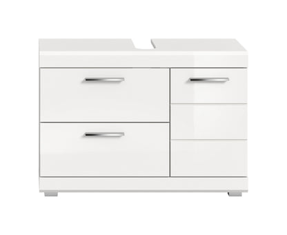 Scout Waschbeckenunterschrank  (B/H/T: 80x56x34 cm) in Weiß hochglanz und Weiß