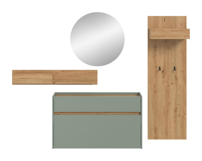 Homes & Jones Garderobe 4-tlg., Garderobenkomplettset, Dielenmöbel-Flurmöbel