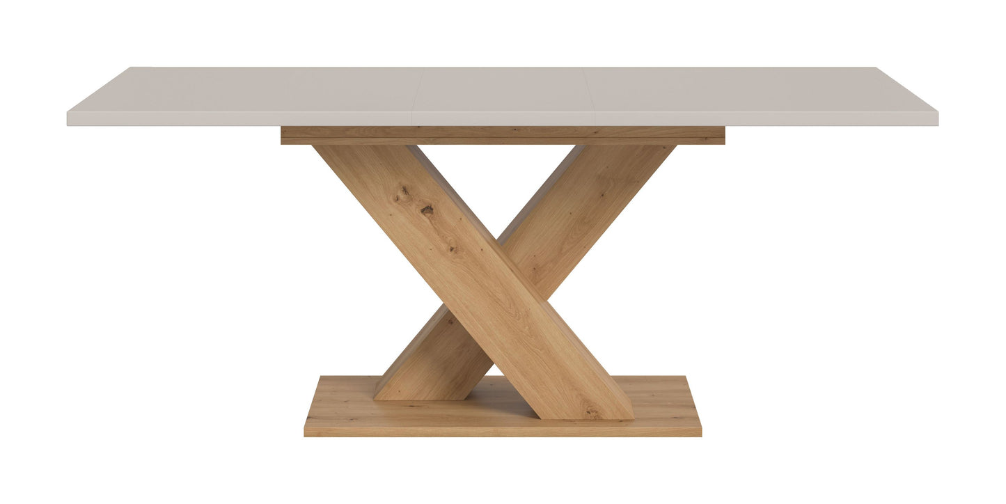 Table de salle à manger MOTION (L/H/P : env. 150/76/90 cm) en blanc/cachemire