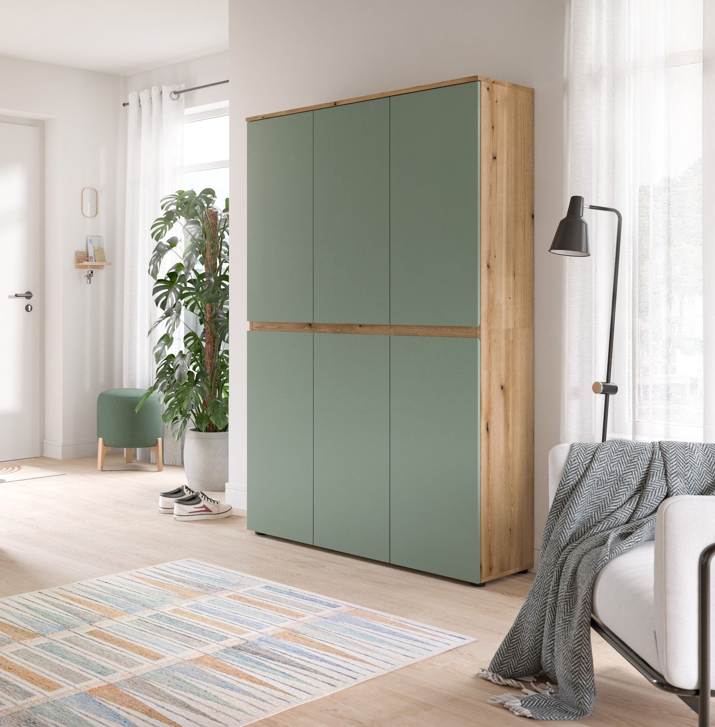 Homes & Jones Universalschrank 105 cm breit,  Mehrzweckschrank, Garderobe, Diele