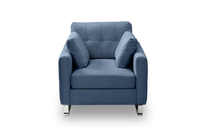 Fauteuil Hera – Fauteuil rembourré moderne avec revêtement en tissu plat