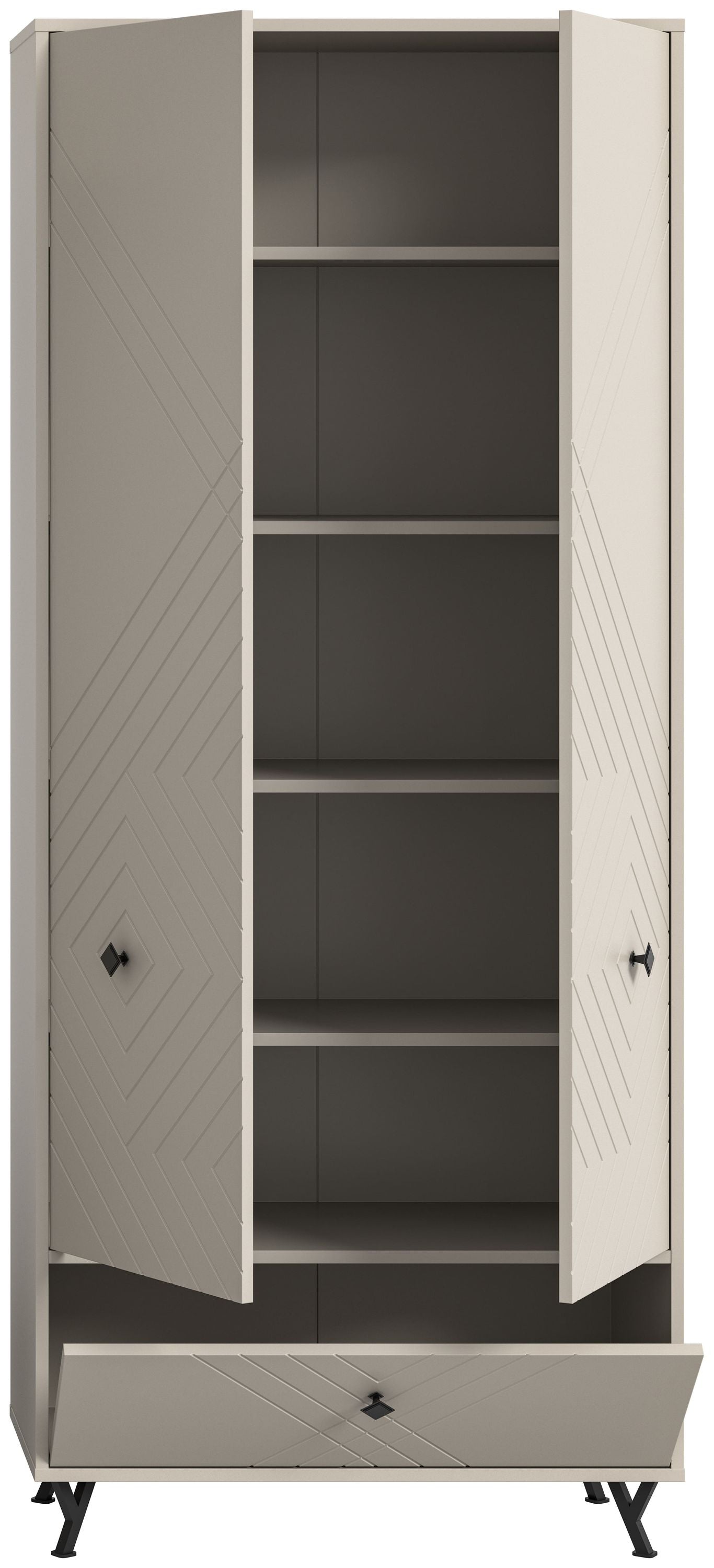 Homes & Jones Garderobenschrank 80 cm breite, Dielenmöbel-Flurmöbel