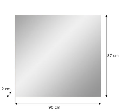 Miroir SCOUT (L/H/P : env. 90/87/2 cm) en décor chêne Evoke/décor chêne Evoke