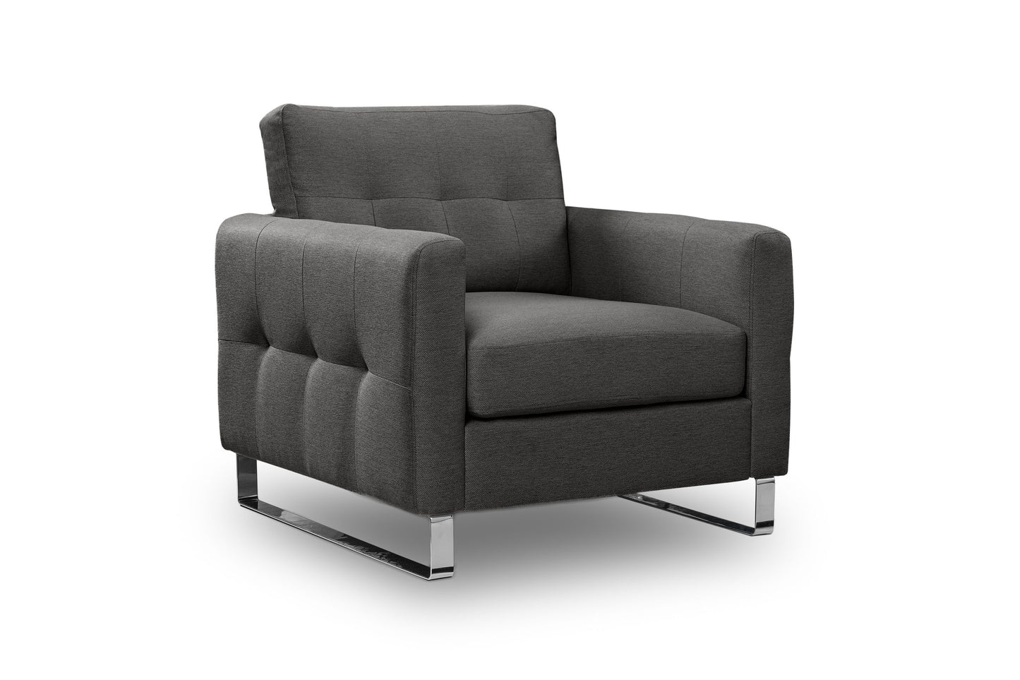 Fauteuil Hera – Fauteuil rembourré moderne avec revêtement en tissu plat