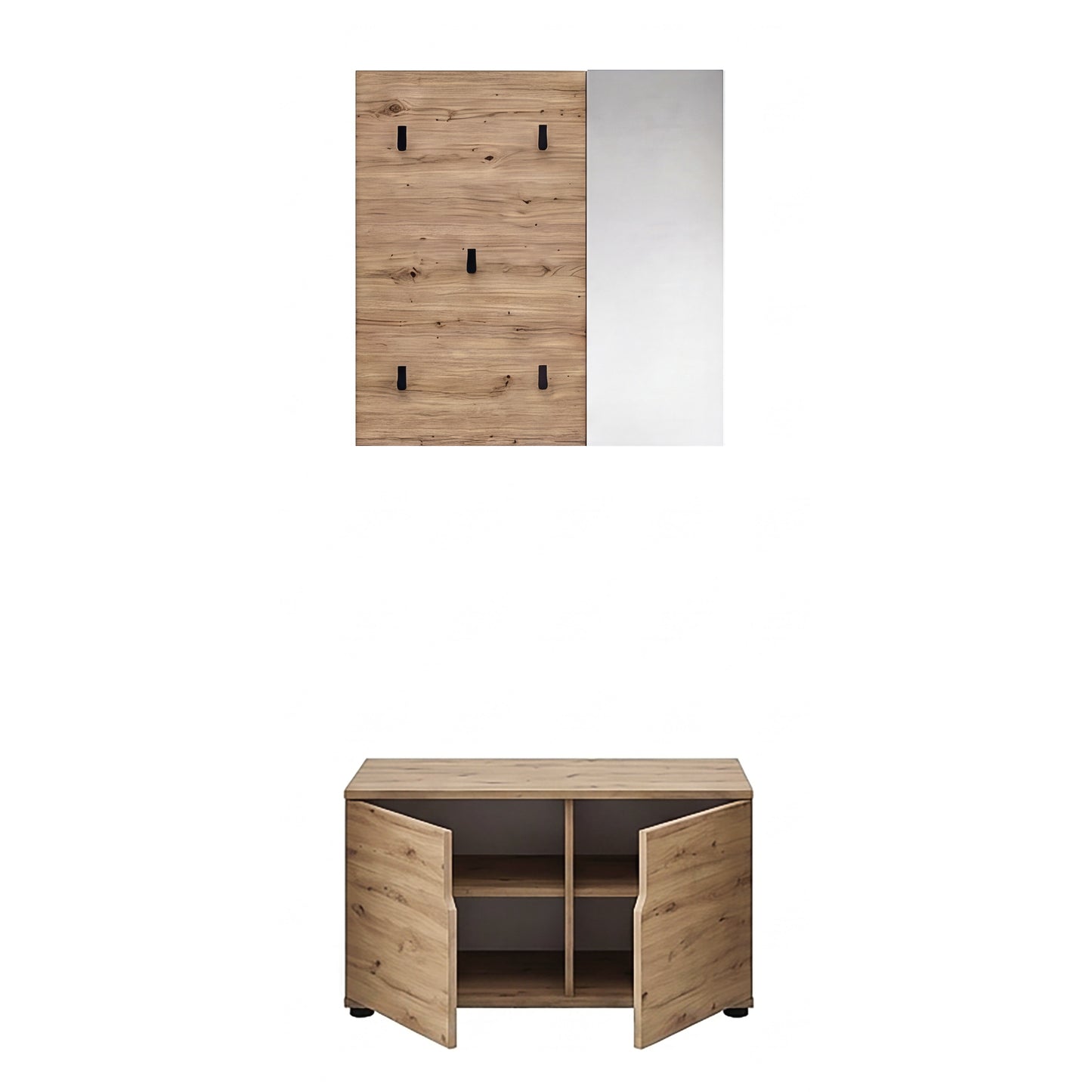 Keno Garderobenkombination (B/H/T: 80x191x37 cm) in Artisan Eiche Nachbildung