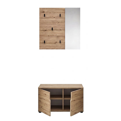 Keno Garderobenkombination (B/H/T: 80x191x37 cm) in Artisan Eiche Nachbildung
